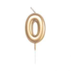 ALBI Svíčka dortová zlatá 5 cm číslo 0