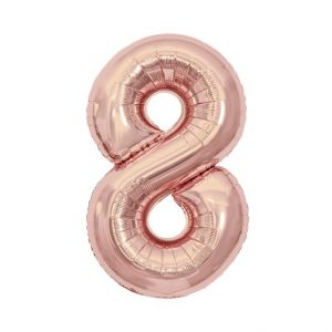 ALBI Balónek fóliový 85 cm rose gold číslo 8