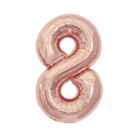 ALBI Balónek fóliový 85 cm rose gold číslo 8