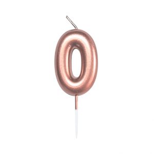 ALBI Svíčka dortová rose gold 5 cm číslo 0