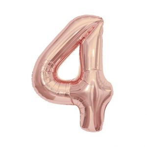 ALBI Balónek fóliový 85 cm rose gold číslo 4