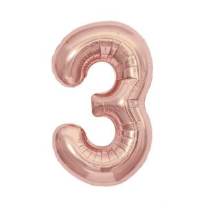 ALBI Balónek fóliový 85 cm rose gold číslo 3