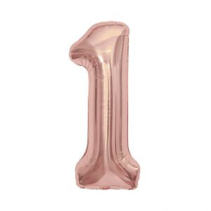 ALBI Balónek fóliový 85 cm rose gold číslo 1