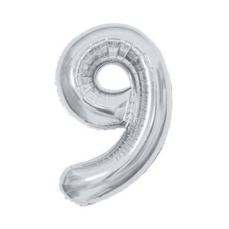 ALBI Balónek fóliový 85 cm stříbrný číslo 9