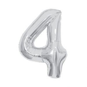 ALBI Balónek fóliový 85 cm stříbrný číslo 4