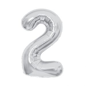ALBI Balónek fóliový 85 cm stříbrný číslo 2