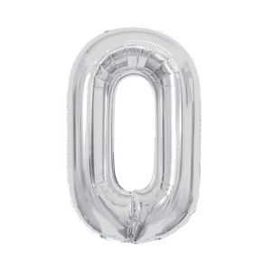 ALBI Balónek fóliový 85 cm stříbrný číslo 0