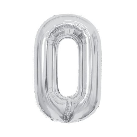ALBI Balónek fóliový 85 cm stříbrný číslo 0