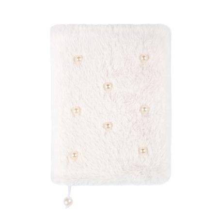 ALBI Plyšový blok - Bílé perličky