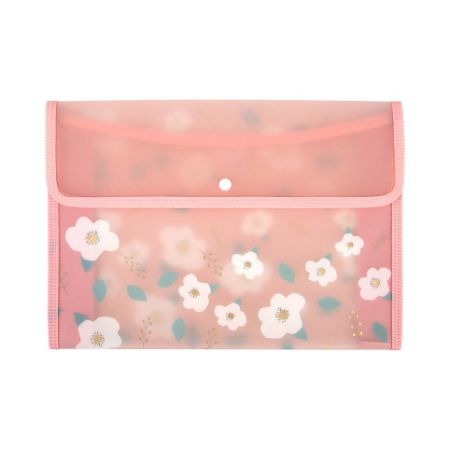 ALBI Pouzdro A4 - Růžové kytičky