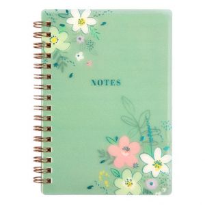 ALBI Zelený blok s květinami A6