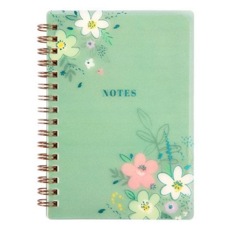 ALBI Zelený blok s květinami A6