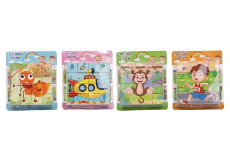 Kostky obrázkové dřevěné 12x12 cm