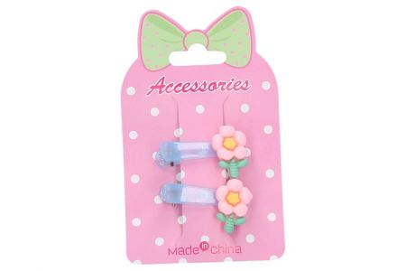 Sponka do vlasů květina oranžová set 2 ks