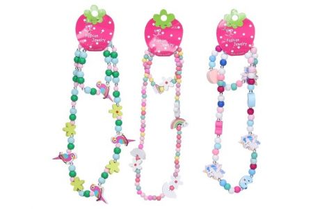 Korálky dřevěné set 2 ks