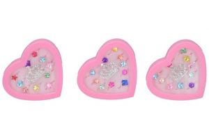 Prstýnek s kamínkem set 11 ks