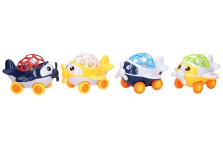 Chrastítko letadlo volná kola 11 cm