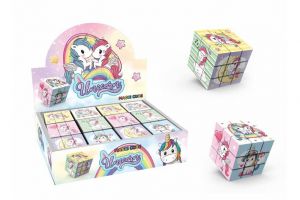 Kostka obrázkový hlavolam jednorožec 5,7 cm