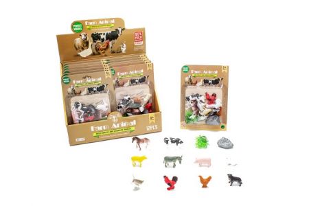 Zvířátka farma figurky set 12 ks 6 cm