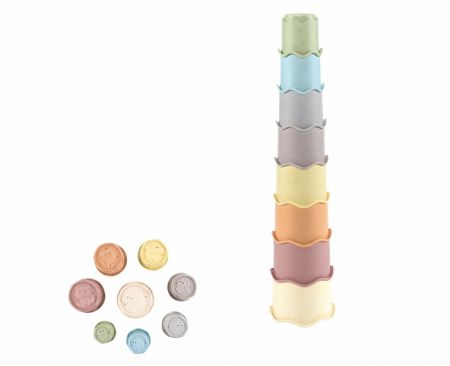 Kelímky stohovací věž 40,8 cm vlnky 8 ks