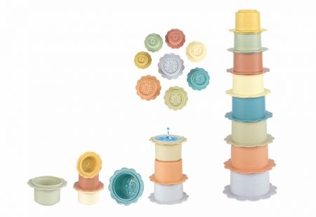 Kelímky stohovací věž 33,3 cm květ 8 ks