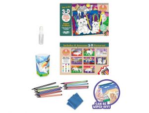 Omalovánky stíratelné 8 obrázků 28x21,5 cm