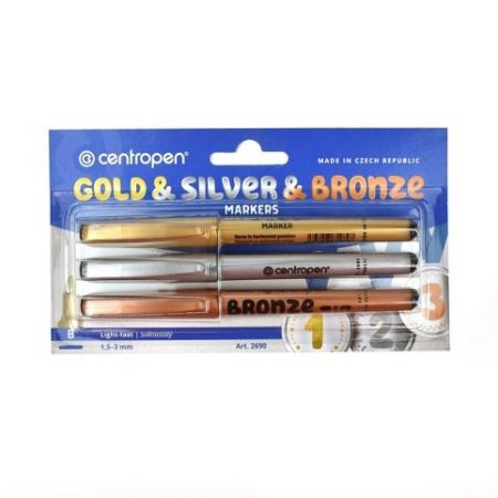 Sada popisovačů 2690 Centropen, zlatý, stříbrný, bronzový