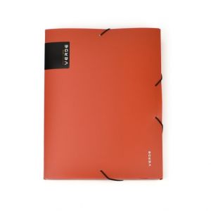 Krabice PP Verde A4, s gumou, cihlová