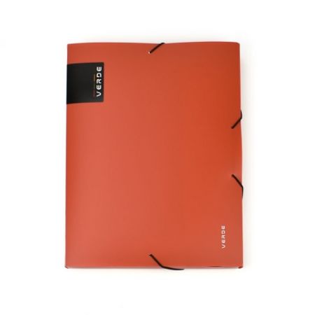 Krabice PP Verde A4, s gumou, cihlová