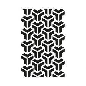 Šablona 3D kostky, 10 x 15 cm, plast