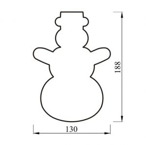 Polystyrenový výřez, sněhulák, 13 x 19 cm