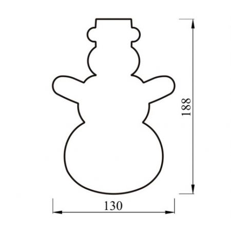 Polystyrenový výřez, sněhulák, 13 x 19 cm