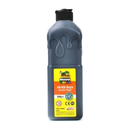 Akrylová barva, 500 ml, černá