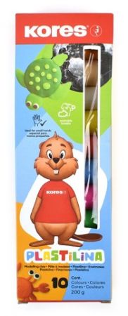 Plastelína Kores, 200 g, 10 barev