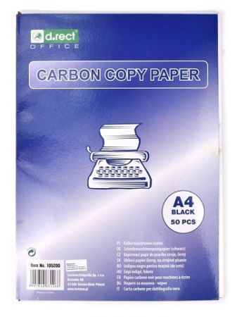 Uhlový papír A4 černý, 50 listů