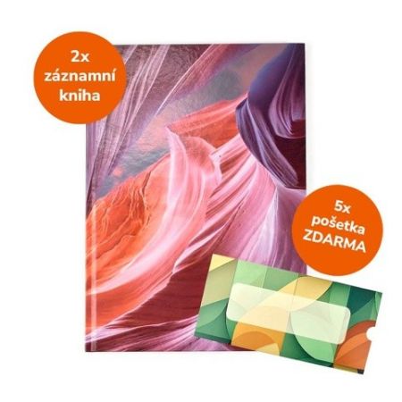 Akční set, záznamní knihy A4, linka, Pudrová bouře