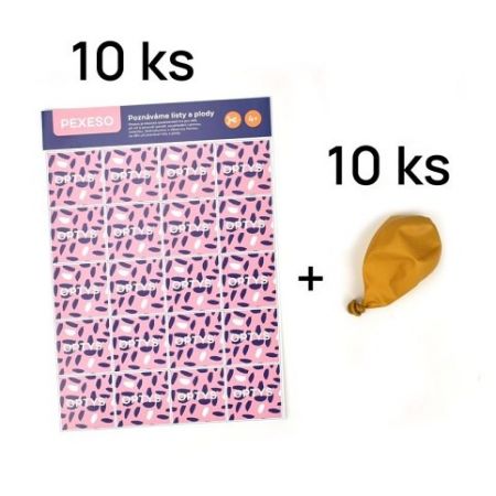 Pexeso a balónek, 10 + 10 ks