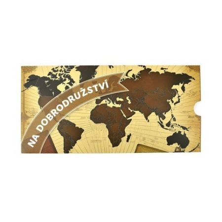 Obálka na peníze, mapa, s nápisem, 5 ks