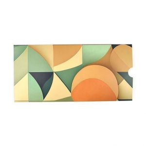 Obálka na peníze, zeleno-hnědá,5 ks