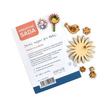 Sada dřevěných výřezů, skládačka, ptáček