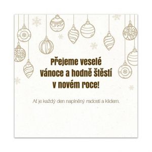 Novoročenka, baňky, 12 x 12 cm, sada 5 ks