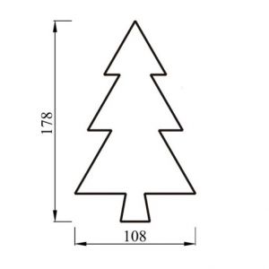 Polystyrenový výřez, stromeček, 10,5 x 17,5 cm