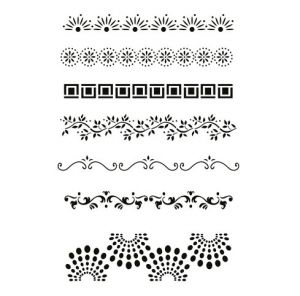 Šablona bordury, 20 x 30 cm, plast