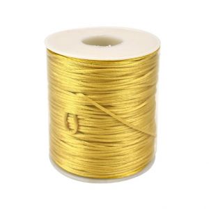 Saténová šňůra, 1 mm, 100 m, zlatá
