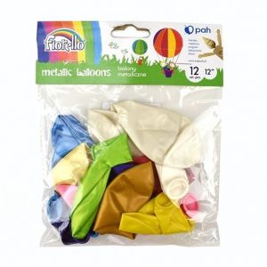 Nafukovací balónky, metalické, 12 ks