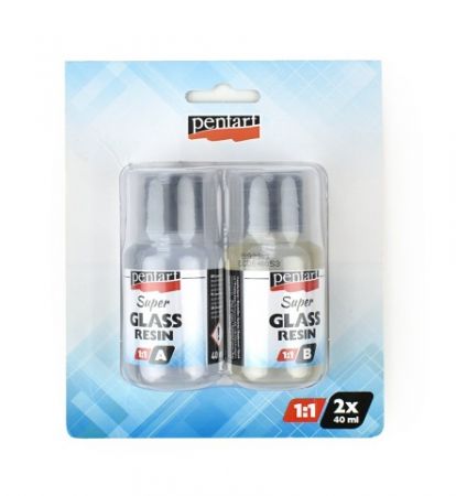 Křišťálová pryskyřice Pentart, 2 x 40 ml
