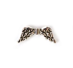 Křídla, ozdobný díl, platina, 9 x 19 mm, 10 ks