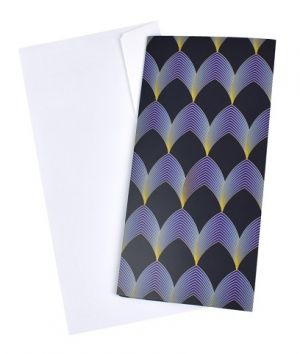 Obálka na peníze, 10 x 19,5 cm, modrý motiv