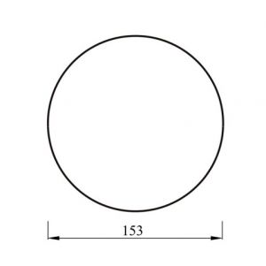 Polystyrenový výřez, kruh, 15,5 cm