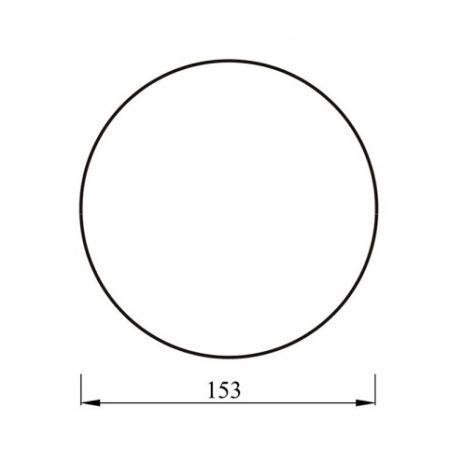 Polystyrenový výřez, kruh, 15,5 cm